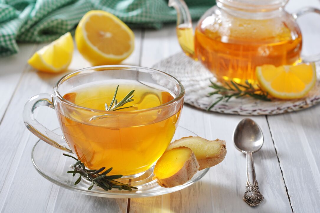 tēja ar ingveru un citronu, lai stimulētu potenci